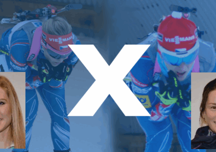 Gabriela Koukalová a Veronika Vítková