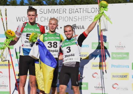 Pódium sprintu juniorů