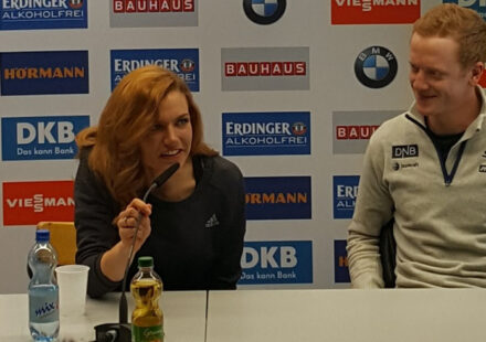 Gabriela Koukalová a Johannes Thingnes Bø