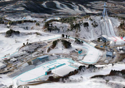 Model areálu v Pchjongčchangu