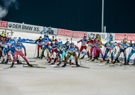 Biatlonistky na startu