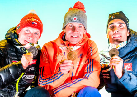 Ondřej Moravec, Lowell Bailey a Martin Fourcade