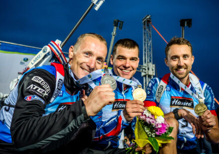 Pódium sprintu mužů