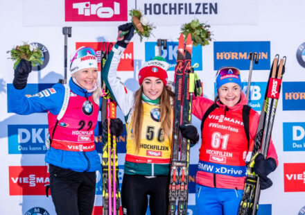 Pódium sprintu žen