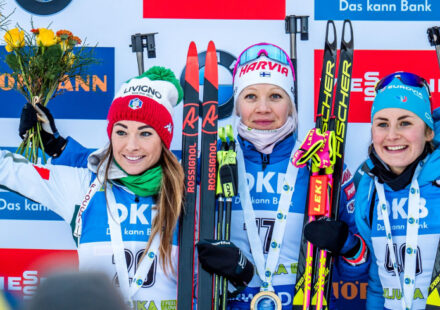 Pódium sprintu žen