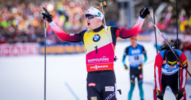 SP Rupholding: V závodě s hromadným startem si první vítězství v kariéře připisuje Preußová Johannes Thingnes Bø