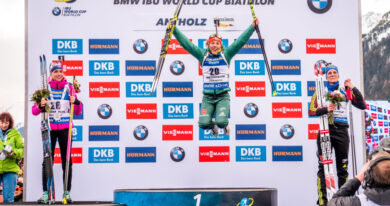 Pódium hromadného startu žen