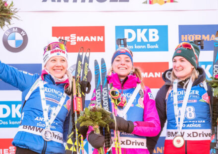 Pódium sprintu žen