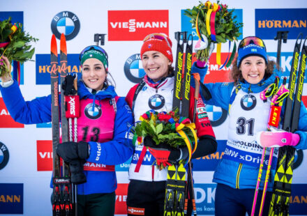 Pódium sprintu žen