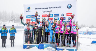 Pódium štafety žen