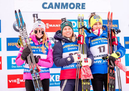 Pódium vytrvalostního závodu žen