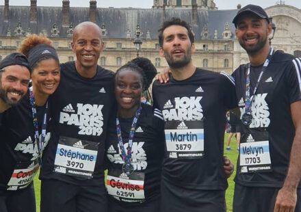 Tým Adidas na desítce v Paříži